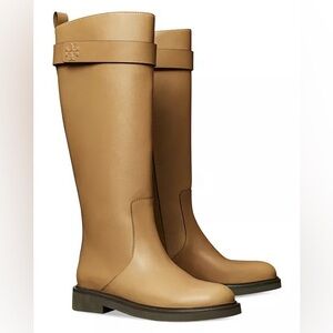 Tory Burch Women's Tan Leather Riding Boots